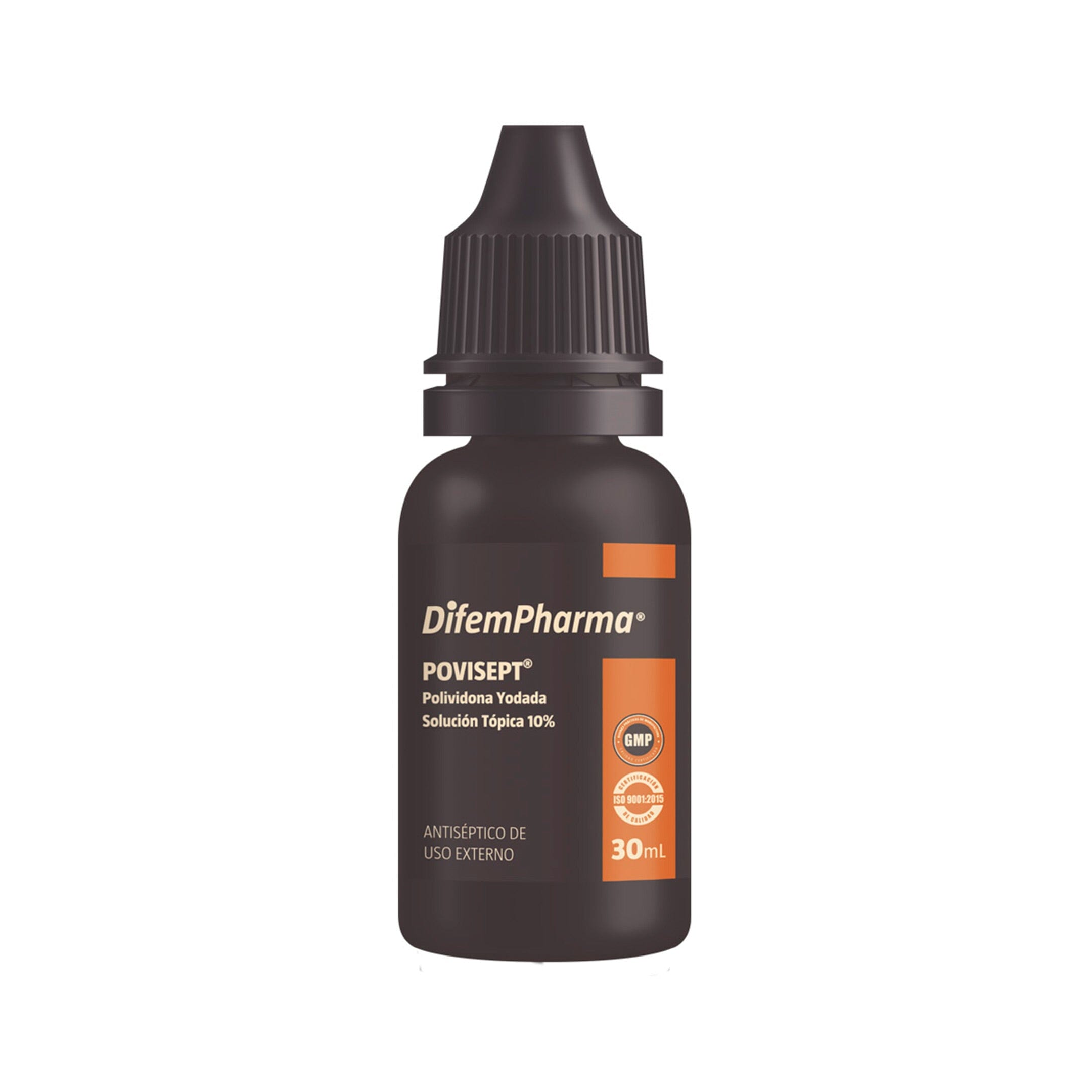 Polividona Yodada Solución Tópica 10% x 30 mL Difempharma